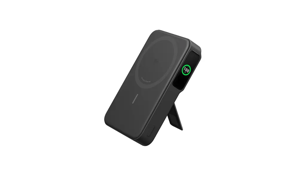 Anker MagGo Power Bank (10000mAh) モバイルバッテリー Qi2認証 ワイヤレス充電 最大出力15W MagSafe対応 マグネット式ワイヤレス充電対応 コンパクト 折りたたみ式スタンド iPhone 16 / 15 / 14 / 13 シリーズ専用 (ブラック)