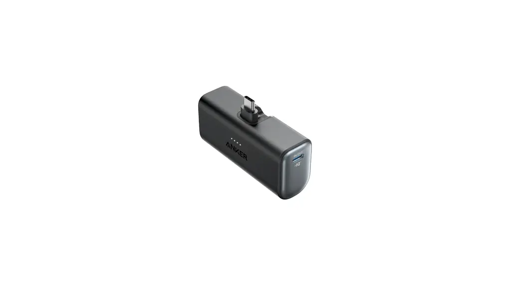 Anker Nano Power Bank (22.5W, Built-In USB-C Connector) (モバイルバッテリー 5000mAh 小型コンパクト)【PowerIQ搭載/USB-C一体型】 iPhone 16 / 15 シリーズ/Switch 2対応 (ブラック)