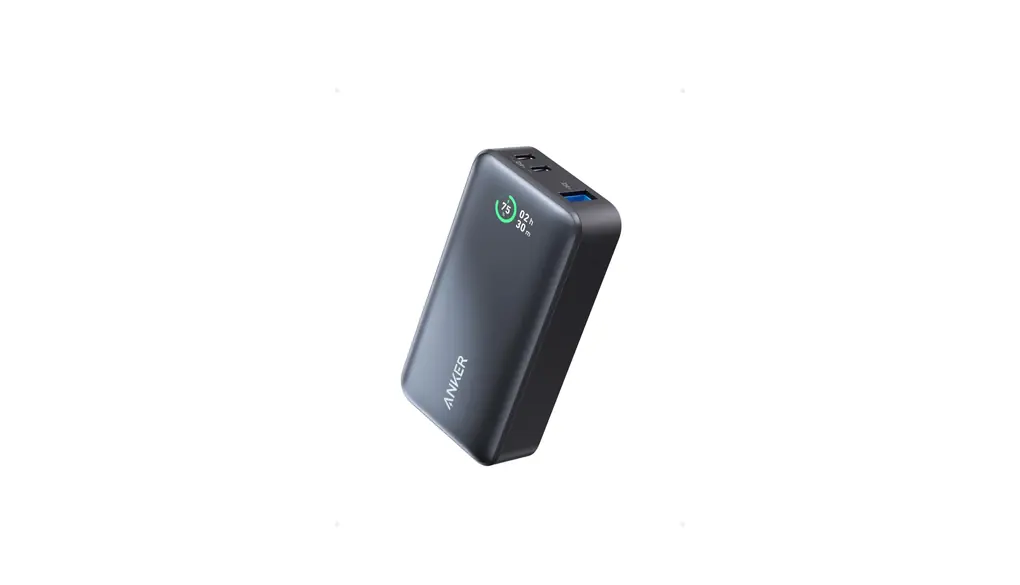 Anker Power Bank (10000mAh, 30W) (モバイルバッテリー 10000mAh 30W出力 3ポート 大容量 LEDディスプレイ搭載)【USB Power Delivery/PowerIQ搭載/PSE技術基準適合】iPhone 16 / 15 Android MacBook その他各種機器対応 (ブラック)