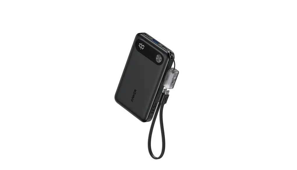 Anker Power Bank (10000mAh, 22.5W) (モバイルバッテリー 10000mAh 最大22.5W出力 USB-C & USB-C ケーブル付属 ディスプレイ搭載) 【PD/PowerIQ搭載/PSE技術基準適合】iPhone 16 / 15 Android iPad その他各種機器対応 (ブラック)