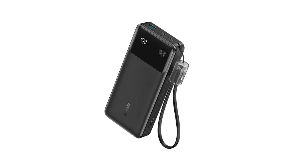 Anker Power Bank (20000mAh, 30W) (モバイルバッテリー 20000mAh 最大30W出力 USB-C & USB-C ケーブル付属 ディスプレイ搭載) 【PD/PowerIQ搭載/PSE技術基準適合】iPhone 16 / 15 Android iPad その他各種機器対応 (ブラック)