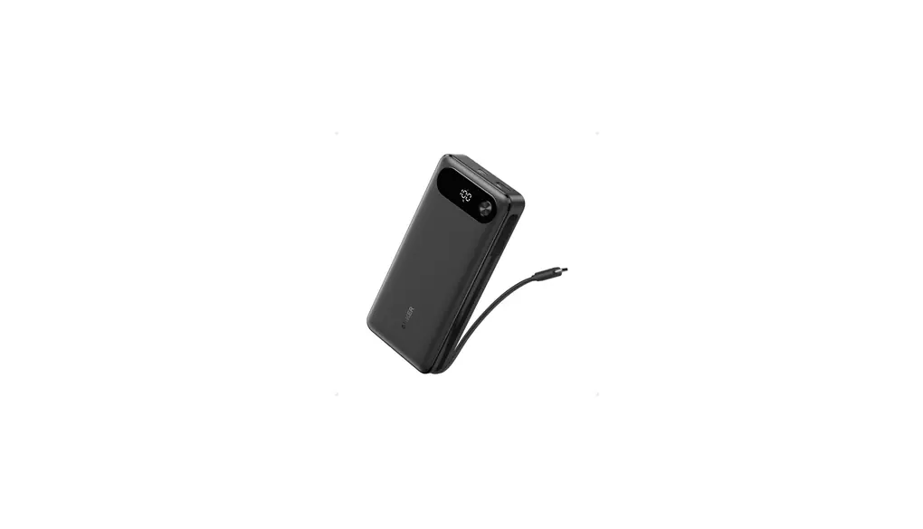 Anker Power Bank (20000mAh, 87W, Built-In USB-C ケーブル) (モバイルバッテリー 20000mAh 87W出力 大容量 LEDディスプレイ搭載 USB-Cケーブル内蔵)【PD/PowerIQ搭載/PSE技術基準適合/急速充電】iPhone 16 / 15 Android MacBook その他各種機器対応 (ブラック)