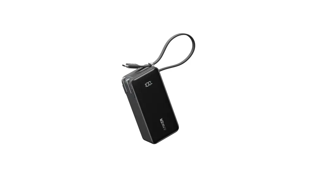 Anker Power Bank (10000mAh, Fusion, Built-In USB-C ケーブル) (10000mAh 30W出力モバイルバッテリー搭載 30W出力USB充電器) / LEDディスプレイ搭載/ケーブル一体型/コンセント一体型/折りたたみ式プラグ 1台3役 / iPhone 16 / 15 Android iPad その他各種機器対応 (ブラック)