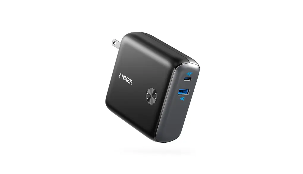 Anker PowerCore Fusion 10000 (9700mAh 20W PD モバイルバッテリー搭載USB充電器) 【コンセント一体型/折りたたみ式プラグ/USB Power Delivery対応/PSE技術基準適合 】 iPhone 16 / 15 iPad Air Android その他 各種機器対応 (ブラック)