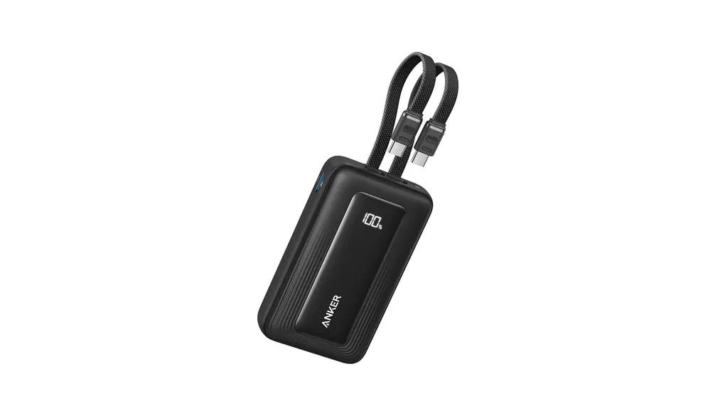 Anker Zolo Power Bank (10000mAh, 35W, Built-In Dual USB-Cケーブル) (モバイルバッテリー 10000mAh 最大35W出力 ケーブル一体型 ディスプレイ搭載) 【PD/PowerIQ搭載/PSE技術基準適合】iPhone 16 / 15 Android iPad その他各種機器 (ブラック)