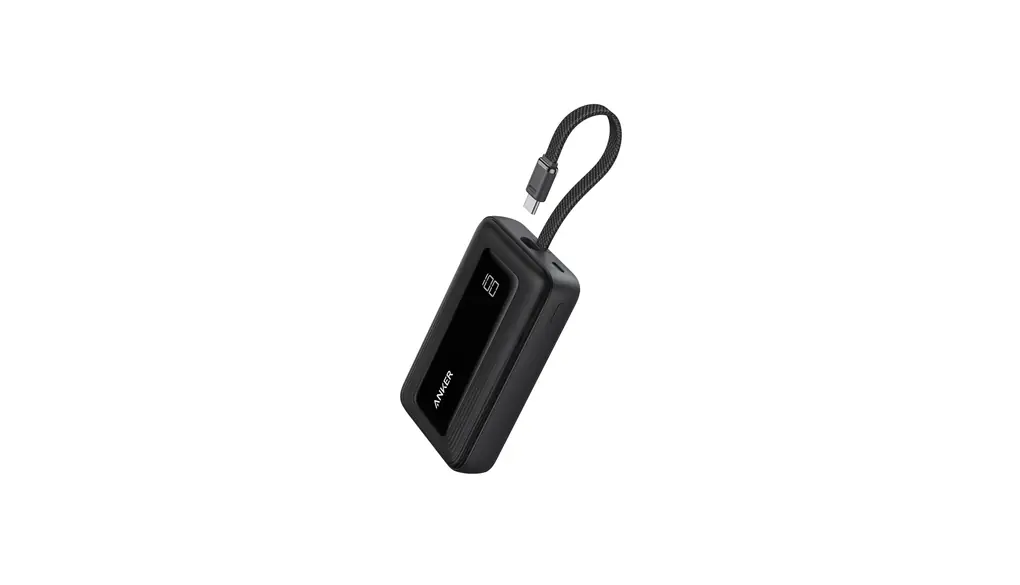 Anker Zolo Power Bank (10000mAh, 30W, Built-In USB-Cケーブル) (モバイルバッテリー 10000mAh 最大30W出力 USB-C ケーブル一体型 ディスプレイ搭載) 【PD/PowerIQ搭載/PSE技術基準適合】iPhone 16 / 15 Android iPad その他各種機器対応 (ブラック)