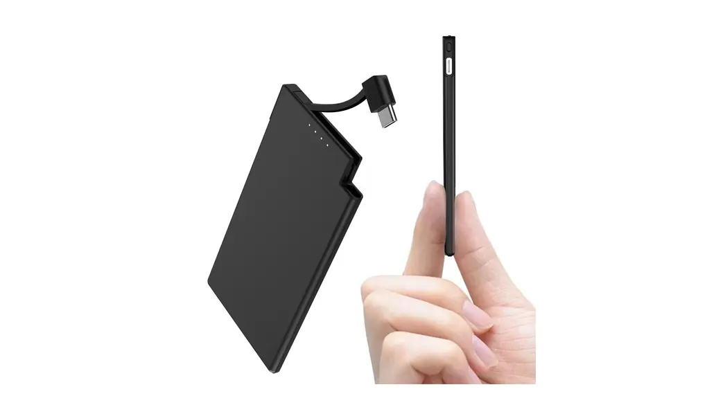 Auskang モバイルバッテリー iPhone 16/15Pro対応 ケーブル内蔵 6.8mm 5000mAh Type-C専用 軽量 薄型 スマホ充電器 小型 通勤 災害 出張 アウトドア用 防災グッズ PSE認証済