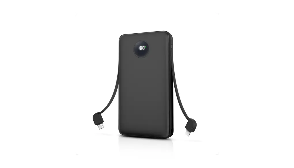 Auskang モバイルバッテリー 10000mAh 大容量 iPhone15Pro対応 ケーブル内蔵 超軽量 22.5Ｗ急速充電 充電器 小型 LCD残量表示 USB-A/Type-C/Lightning出力搭載 パススルー機能 コンパクト 持ち運び便利 Android/iPhone14/13/12など各機種対応 スマホ充電器 防災グッズ 旅行/出張/停電対策/緊急用 PSE認証済