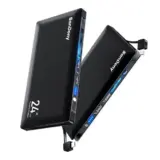 【Azamar 24000mAh】ケーブル内蔵モバイルバッテリー｜4台同時急速充電＆超軽量デザインで旅行も災害対策も安心！