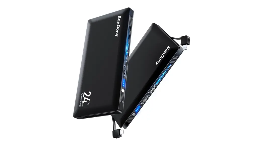 モバイルバッテリー 超軽量 薄型 【世界旅行対応・24000mAh大容量】 Power Bank スマホ充電器 モバイルバッテリー 急速充電 4台同時充電 ケーブル内蔵 過圧保護 Type-C入出力 LED電量表示 iPhone/Android対応 PSE認証 持ち運び便利 旅行 ビジネス 災害対策