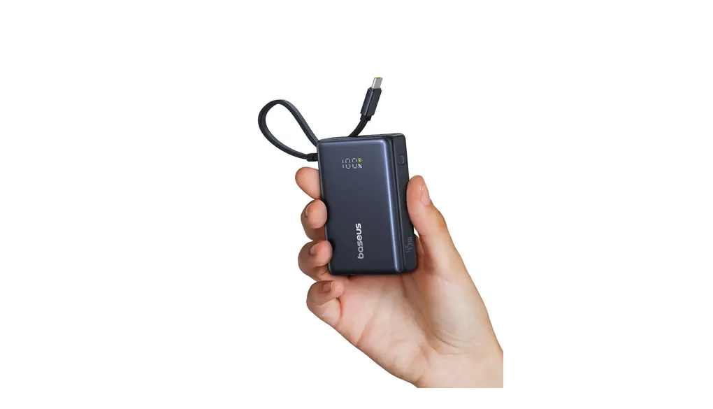Baseus PicoGo モバイルバッテリー 45W 10000mAh USB-C ケーブル内蔵 PD 急速充電 PPS対応 大容量 LEDディスプレイ 出力表示 3台同時充電 Type-C×2 + Type-A iPhone16/15 Galaxy スマホ 対応 機内持ち込み PSE認証済 (コズミックブラック)