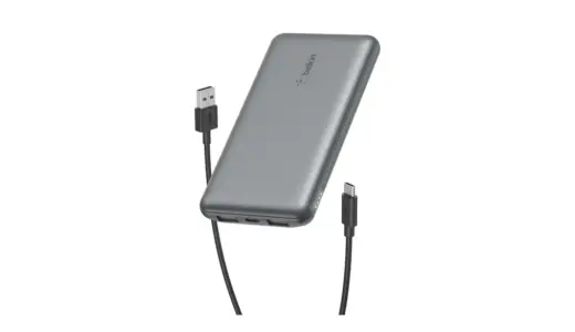 【信頼のBelkin】モバイルバッテリー BPB011btGY｜10000mAh＆3台同時充電で外出がもっと自由に！