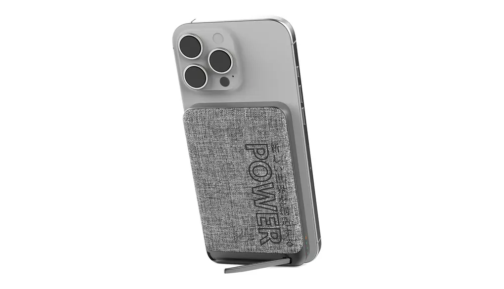 モバイルバッテリー 布地 MagSafe対応 PD20W急速充電 6700mAh 超薄15mm 軽量180g iPhone対応 ワイヤレス充電 スタンド付 PSE認証済 iPhone/Android/iPad対応 POWER X3