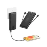 【ケーブル忘れとサヨナラ！】Charmast モバイルバッテリー 10000mAh｜折畳みプラグ＆4台同時急速充電の万能ギア