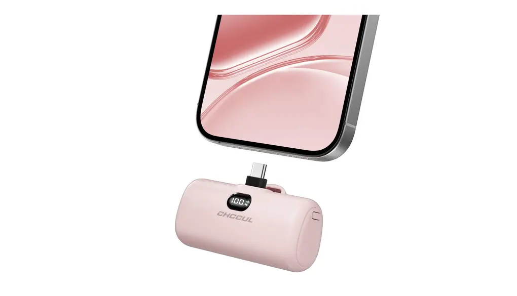 CHCCUL モバイルバッテリー 軽量 小型 5000mAh タイプc端子一体型【20W PD急速充電/LCD残量表示/ライト付き】コードレス コンパクト type c コネクター内蔵 パススルー充電対応 機内持ち込み PSE認証済 iPhone16~15シリーズ / Samsung/Android充電対応 旅行/出張/災害用