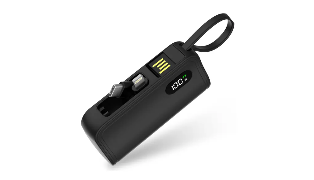 DOKYW モバイルバッテリー 軽量 小型 5000MAH (Lightningコネクター & タイプCコネクター内蔵) スマホ充電器 2台同時充電 PD 20W急速充電 機内持ち込み可 旅行/出張/アウトドア/停電対策/防災 iPad/iPhone/Androidなど全種類対応 PSE認証済 ブラック