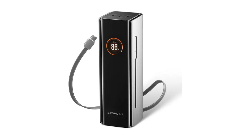 EcoFlow RAPID Pro モバイルバッテリー 27650mAh 140W【大容量/高出力/USB-Cケーブル内藏/４台同時充電/急速充電/コンパクト/液晶ディスプレイ/過熱保護/機内持ち込み/旅行/出張/キャンプ】 （ブラック）