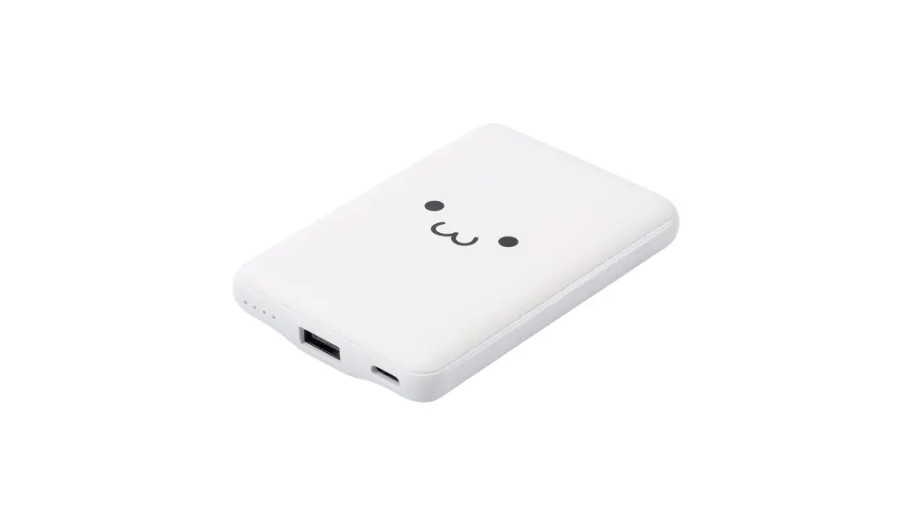 エレコム モバイルバッテリー 軽量 小型 薄型 5000mAh 15W 5V 3A Type-C USB-A ケーブル付属 【 iPhone15 / SE3 など対応】 しろちゃん(ホワイト×ブラック) DE-C45-5000WF