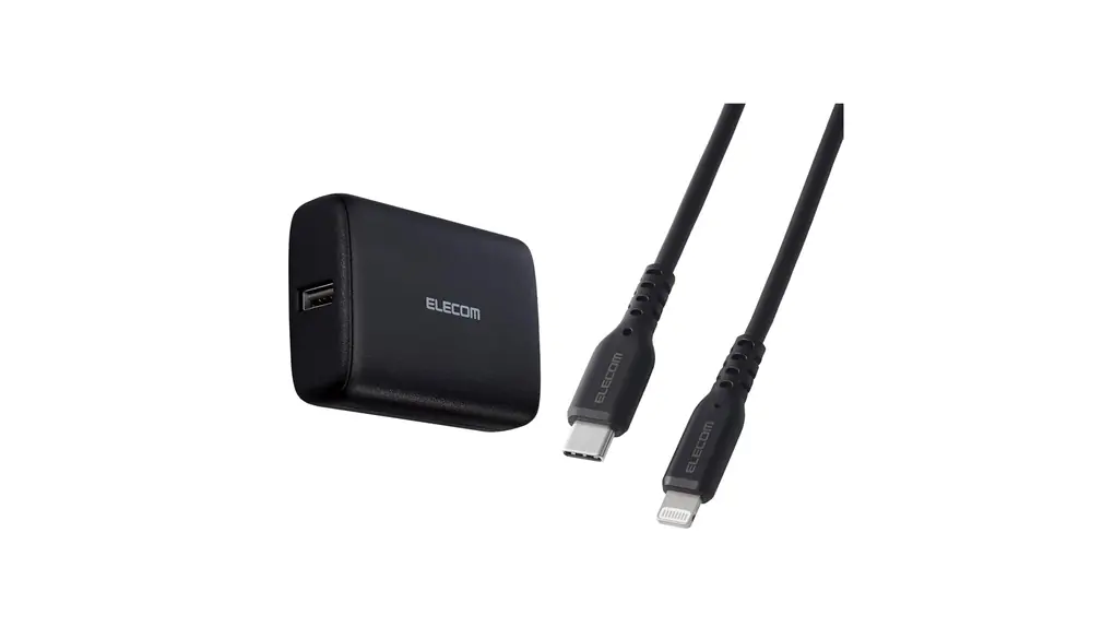【Lightningケーブルセット】 エレコム モバイルバッテリー 20W 10000mAh USB PD対応 大容量 小型 軽量 2ポート USB-C USB-A ケーブル別売り ブラック EC-C13LBK + エレコム ライトニングケーブル usb-c to Lightning 1m Apple認証品 60W 高速 iPhone 充電 【MFi認証】 ブラック MPA-CLEC10BK