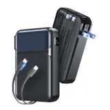 【EOKEKE モバイルバッテリー 20000mAh】ケーブル内蔵＆コンセント直挿し！4台同時充電できる次世代ポータブル電源