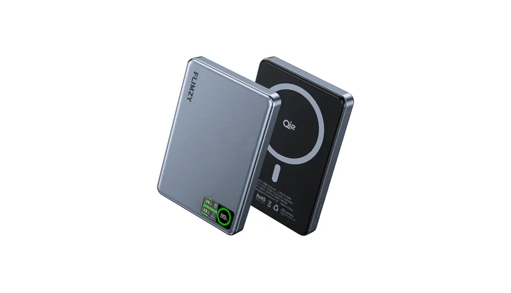 【Qi2認証 最大出力15W】モバイルバッテリー MagSafe対応 モバイル バッテリー ワイヤレス(0.9cm超薄型 小型 軽量)マグネット式 5000mAh大容量 PD20W急速充電 マグセーフ充電器 Type-C入出力 LCD残量 スマホ充電 PSE認証済み 持ち運び便利 iPhone16/15/14/13シリーズ対応 旅行/出張/停電対策/防災 (ダークグレー)