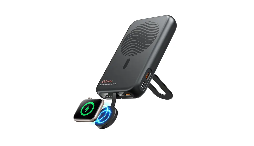 【新登場10000mahモバイルバッテリー】 Galeces ワイヤレス充電器 iPhone/iWatch/AirPods 3 in 1 Mag-Safe式 モバイルバッテリー アップルウオッチ用充電器 折りたたみ式 最大20W急速充電 Type-C i-Phone 12-16/iWatch Ultra/SE/2-10シリーズ/AirPods Pro/PD対応 PSE認証 (黒)