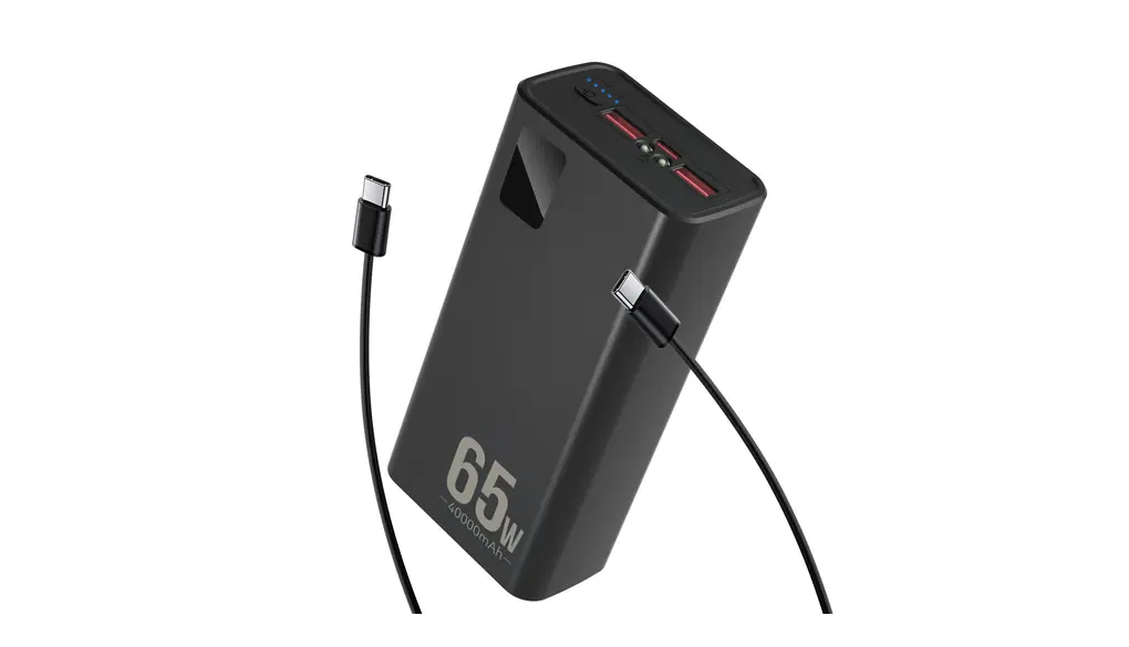 GOHHME 65W モバイルバッテリー40000mAh 大容量 急速充電 PD 3ポート3台同時充電 Phone/Android/Macbook M3 / i-Pad Type-C USB-C USB-A ノートパソコン用 電力自動振分け 電量表示 SOSモード 出張/台風/地震/災害/旅行/アウトドア用/防災グッズ PSE認証品