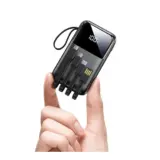 【HELLEE モバイルバッテリー 30000mAh】6台同時急速充電！ケーブル内蔵で旅行・防災まで万能なポータブル電源