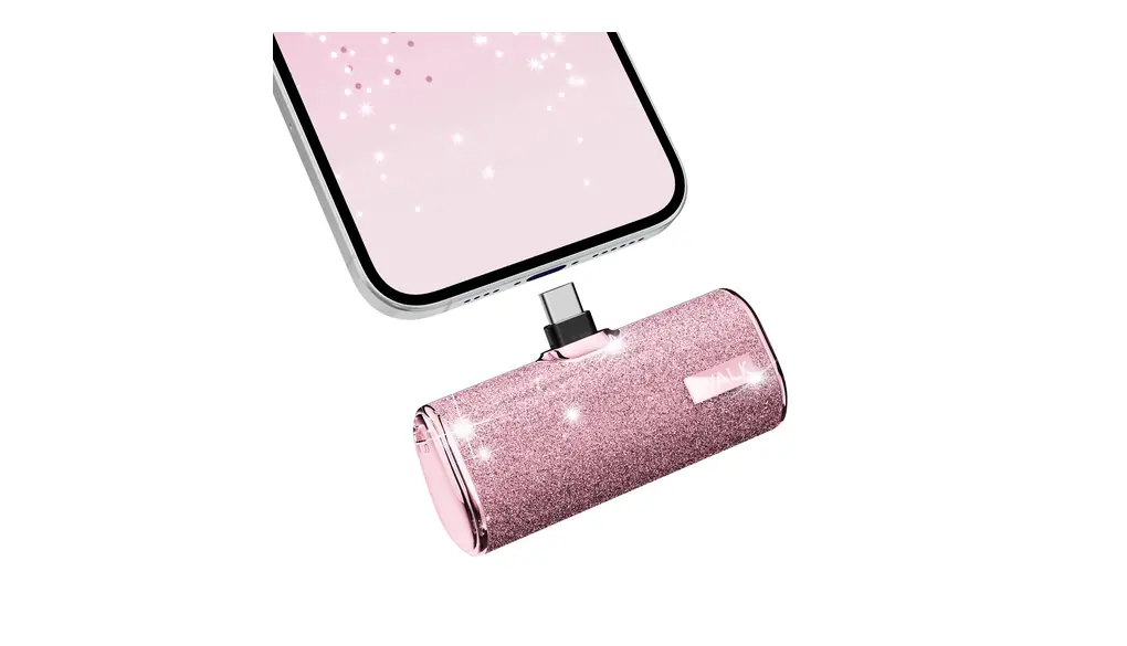 iWALK モバイルバッテリー 超小型 軽量 きらめくかわいいモバイル充電器 USB Type-C 直接充電 コネクター内蔵 コードレス 4500mAh コンパクト おしゃれ iPhone15/16シリーズ iPad AirPods Android対応 ギフト プレゼントとしてもぴったり PSE認証済 ピンク