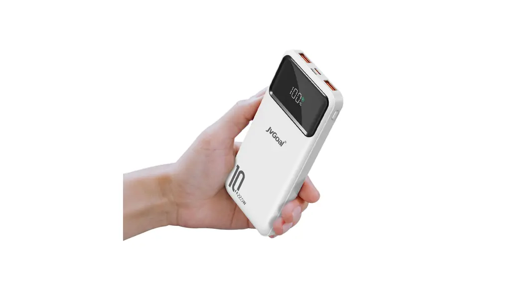 JVGoal モバイルバッテリー 10000mAh 22.5W急速充電PD3.0&QC3.0軽量コンパクトType-C入出力ポート3台同時充電可 搭載 LED残量表示【PSE認証済】アウトドア/災害時必需品iPhone&Android など対応 (ホワイト)