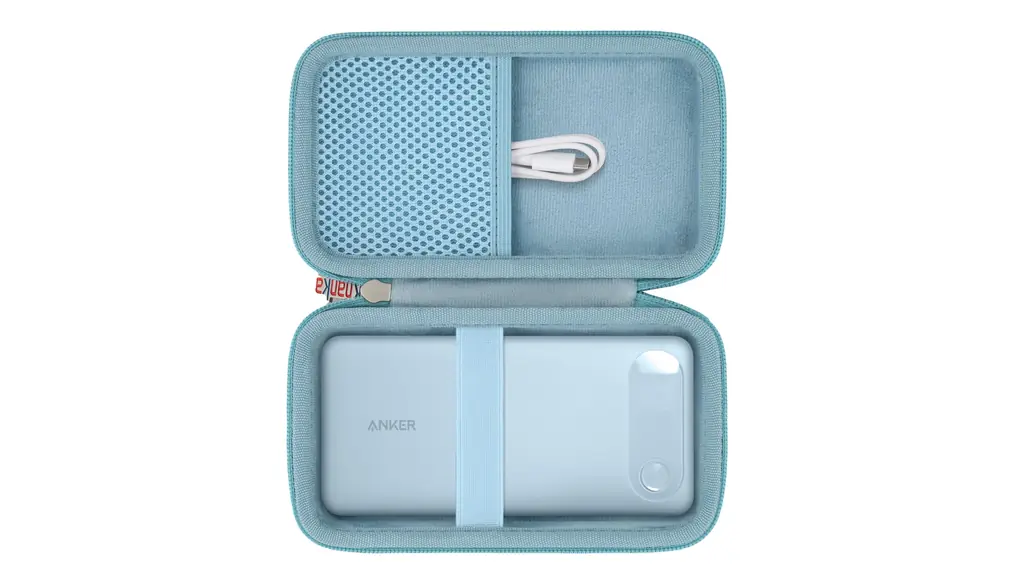 （ケースのみ）Anker Power Bank (20000mAh, 87W, Built-In USB-C ケーブル) A1383 モバイルバッテリー収納ケース,ブルー-Khanka