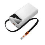 【巻き取り革命】LUCKYDUO モバイルバッテリー 10000mAh｜ケーブル一体型で急速充電＆旅行も防災もこれ1台