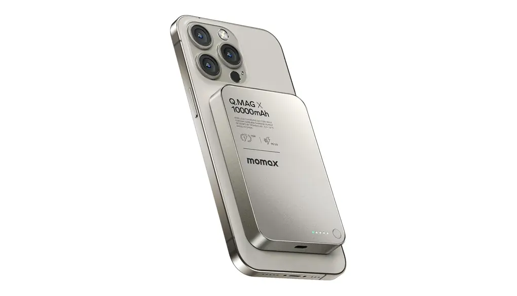 MOMAX モバイルバッテリー マグセーフ MagSafe対応 10000mAh【13MM薄型 15W急速充電】 PD20W 軽量 小型 マグネット式 ワイヤレス充電 大容量 2台同時充電可能 iPhone 12-16シリーズ対応 旅行/出張/緊急用 コンパクト 持ち運び便利 PSE認証済み機内持ち込み可