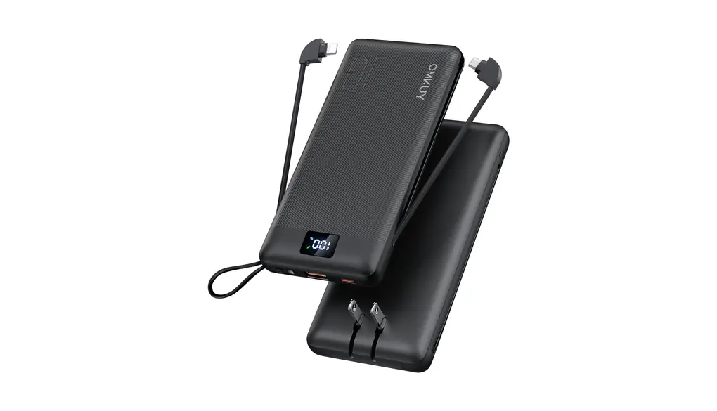 OMKUY モバイルバッテリー 大容量(PSE認証済み 10000mAh 3ケーブル内蔵 1USBポート iphone適用/type-cケーブル内蔵) スマホ 充電器 バッテリー 急速充電 軽量 薄型 コンセント 持ち運び便利 iphone/ipad/Android対応 黒