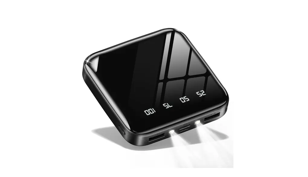 モバイルバッテリー 小型 20000mAh 【業界新設計 & 大容量 超軽量199g】 小型モバイルバッテリー 携帯充電器 急速充電 携帯バッテリー 2USBポート 持ち運び便利 LEDライト付き 2台同時充電 機内持ち込み可 アウトドア/防災/出張/緊急用 停電対策 iPhone/Android各種他対応 PSE認証済 (ブラック)