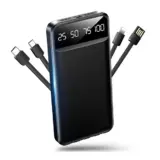 【40000mAhの怪物バッテリー】Rakei モバイルバッテリー｜5台同時急速充電＆ケーブル内蔵で旅も防災も安心！