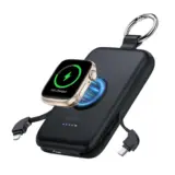 【RORRY進級プロ版】10000mAhモバイルバッテリー｜Apple Watch急速充電＆ケーブル内蔵の最強4台同時モデル