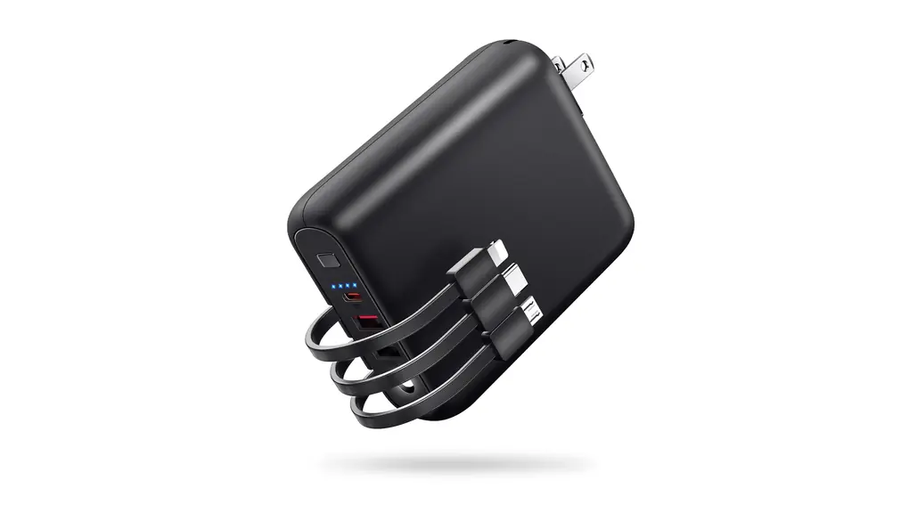 モバイルバッテリー 大容量 【15000mAh & 22.5W/PD20W 急速充電】 (3本ケーブル内蔵 /コンセント一体型】 スマホ 充電器 バッテリー 携帯充電器 軽量 小型 6台同時充電 タイプc入/出力ポート コンパクト パワーバンク ライト機能 折りたたみ式プラグ ACアダプター LED残量ランプ iPhone/Android/iPadに適合する PSE技術基準適合