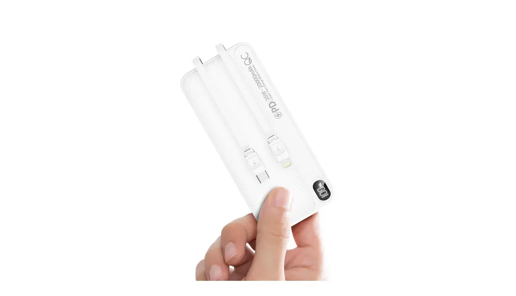 【2025スリムなデザイン・軽量薄型】 モバイルバッテリー 20000mAh 大容量 PD35W急速充電 小型 モバイル バッテリー ケーブル内蔵 4台同時充電可 携帯バッテリー type-C入出力ポート 携帯充電器 スマホ充電器 LCD残量表示 持ち運び便利 回路保護 旅行/出張/キャンプ/停電対策/防災グッズ PSE認証済 各種対応 (ホワイト)