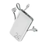 【Tindon 24000mAhモバイルバッテリー】ケーブル内蔵＆3台同時急速充電！旅も日常もこれ一台で安心