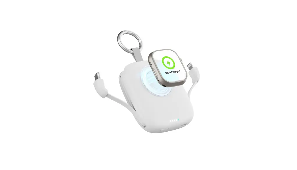 【2025新登場・ Apple watch対応・充放電一体ケーブル内蔵】モバイルバッテリー アップルウォッチ 充電器 5000mAh 超軽量 小型 コンパクト 携帯充電器 アップルウォッチ対応 iPhone用+充放電一体Type-Cケーブル内蔵 パススルー充電 持ち運び便利 apple watch全シリーズ/iPhone/Androidに対応 PSE認証済