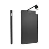 【カードのように薄い相棒】TNTOR モバイルバッテリー 5000mAh｜iPhoneケーブル内蔵で持ち運び最強モデル
