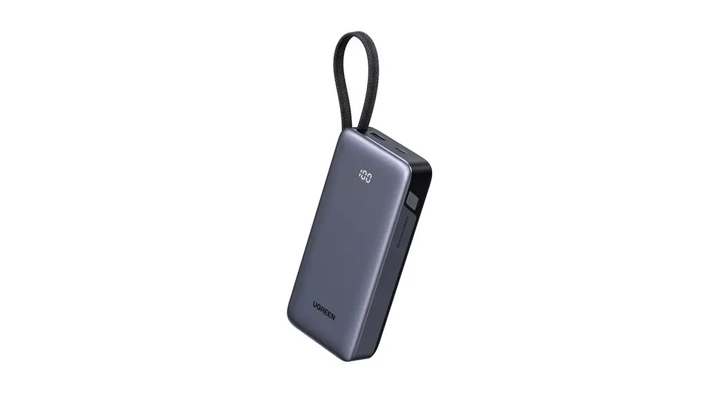 UGREEN モバイルバッテリー USB-Cケーブル内蔵 (20000mAh・45W) PD・PPS急速充電対応 大容量 複数デバイス同時充電 LED残量表示 パススルー/低電流モード搭載 PSE技術基準適合 iphone17 Android iPad MacBook Switchなどの機器に対応 機内持ち込み可能 旅行/出張/アウトドア/停電/防災緊急用 PB536