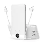 【VEGER モバイルバッテリー10000mAh】4台同時充電×ACプラグ内蔵！旅行も防災もこれ一台で完結