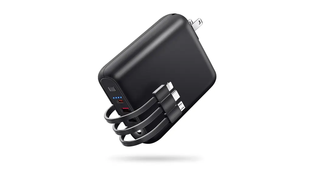 モバイルバッテリー 大容量 【15000mAh・コンセント一体型】 3本ケーブル内蔵 22.5W/PD20W 急速充電 6台同時充電 PD3.0 スマホ充電器 携帯充電器 軽量 小型 折りたたみ式プラグ ACアダプター USB-C入/出力ポート 2USBポート コンパクト 防災グッズ ライト機能 PSE認証済 iPhone/Android/iPadに適合する 機内持込可能
