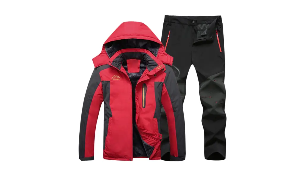 [Alresiga] スノーボード ウェア メンズ レディース 上下セット マウンテンジャケット マウンテンジャケット フード付き 裏起毛 Polyester 多色 6サイズ