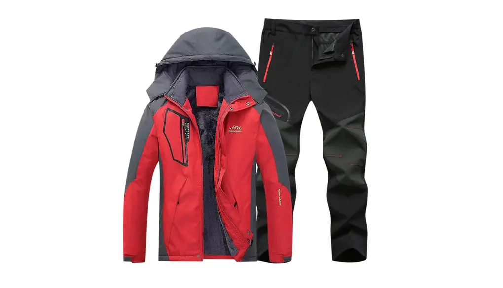 [Alresiga] スノーボードウェア 上下セット メンズ スキーウェア スノボウェア 耐水圧10000mm 撥水加工 防寒 ジャケット パンツ 2点セット 多色 6サイズ