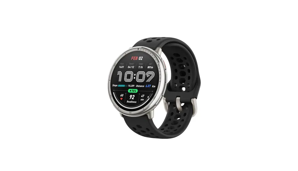 Amazfit Active 2 44mm スマートウォッチ 2000nit高輝度 GPS内蔵 オフラインマップ AIによる音声操作と睡眠/運動管理 心拍 睡眠 健康管理 160+スポーツモード ナビゲーション ルートインポート 10日間バッテリー持続 丸型(ブラックシリコン)
