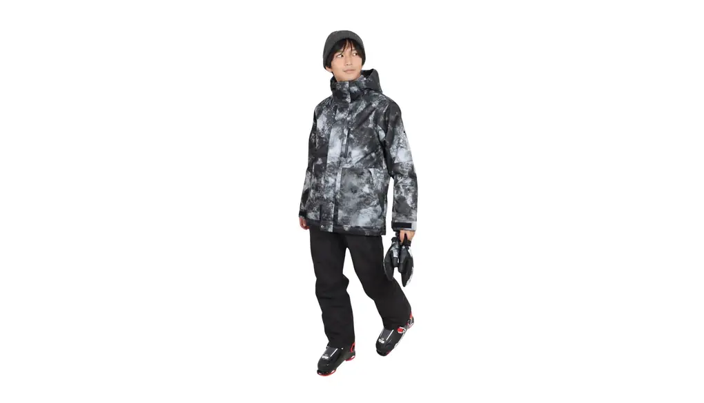 エアボーン（ARBN） スキーウェア 上下セット スーツ DYE CAMO AB43WW1513 BLK