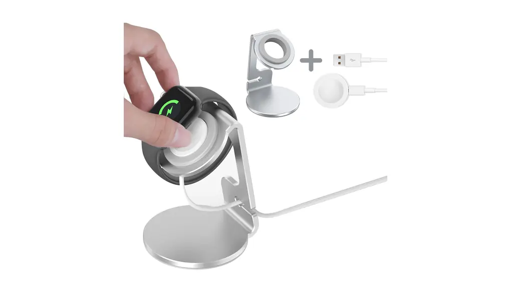 Apple Watch用充電スタンド【2in1】AriKroii アップルウォッチ 卓上スタンド 充電ケーブル 収納 縦置きタイプ アルミ製 全機種対応 置くだけ 充電 [Series Ultra 8 7 6 SE 5 4 3 2 1 / 49mm 45mm 44mm 42mm 41mm 40mm 38mm]対応